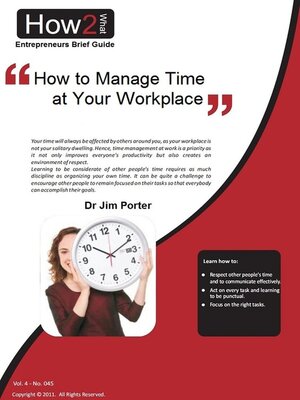 cover image of How to Manage Time at Your Workplace